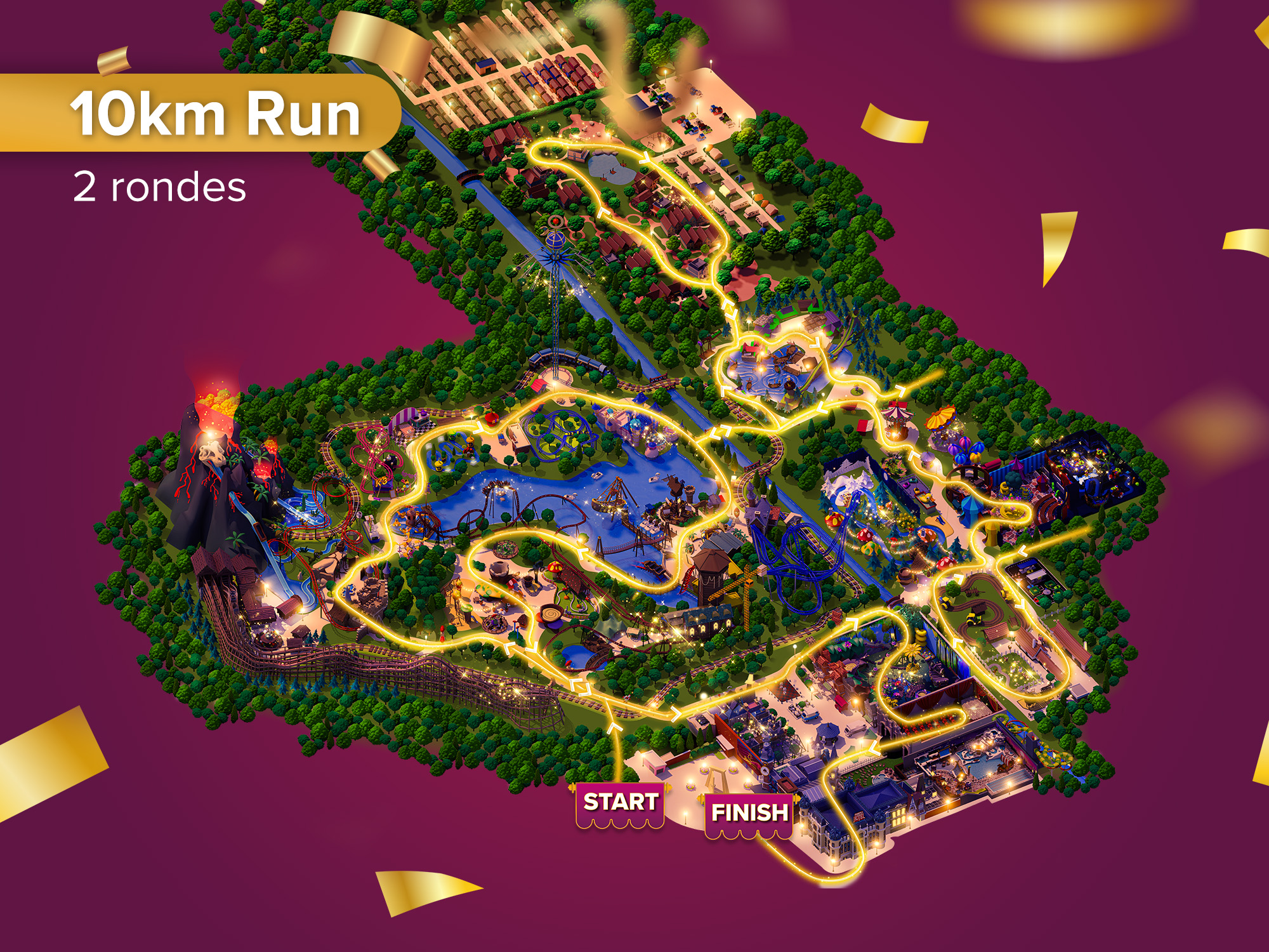 Route map 10K Run (2 laps)