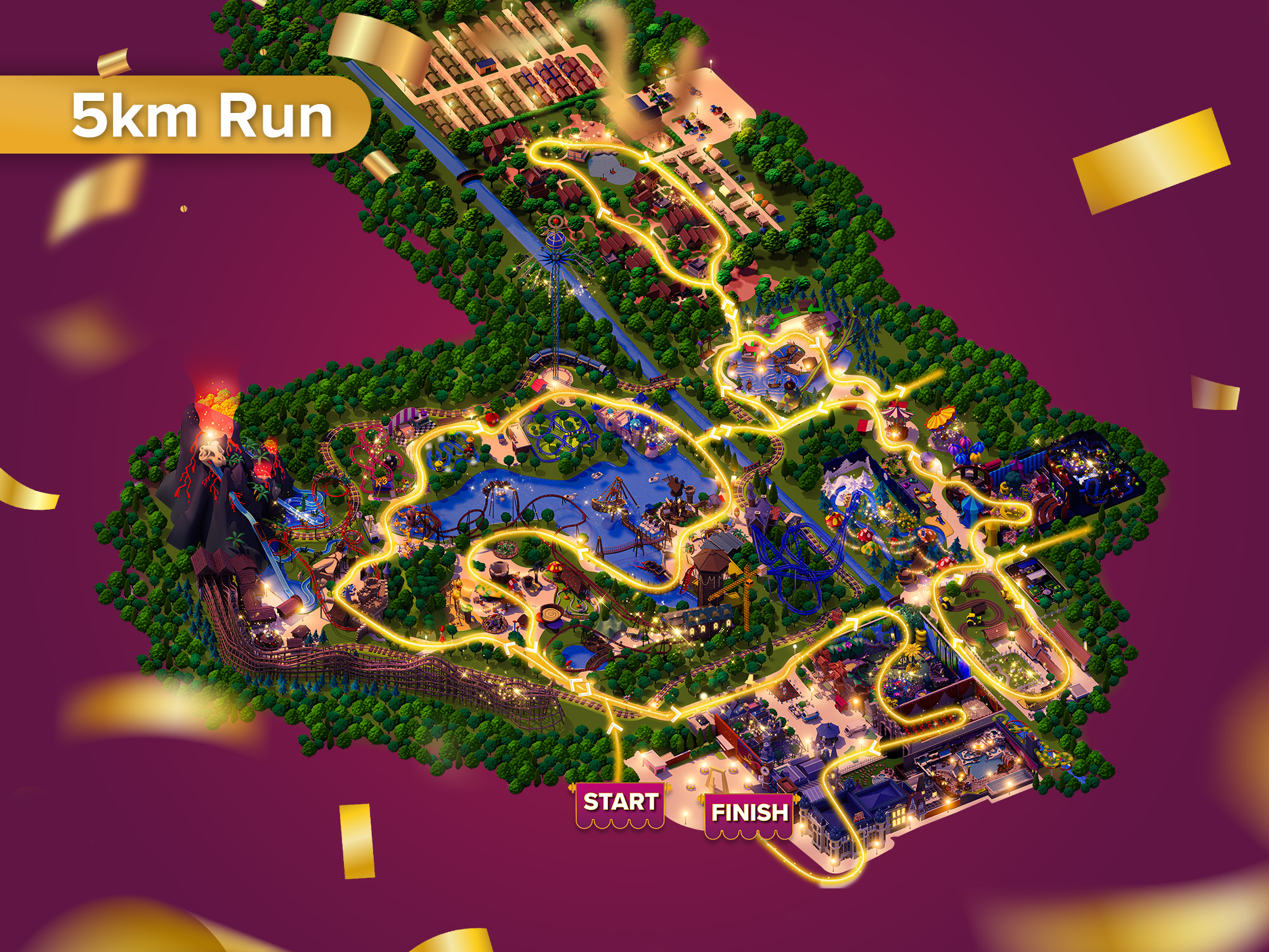 Route map 5K Run (1 lap)