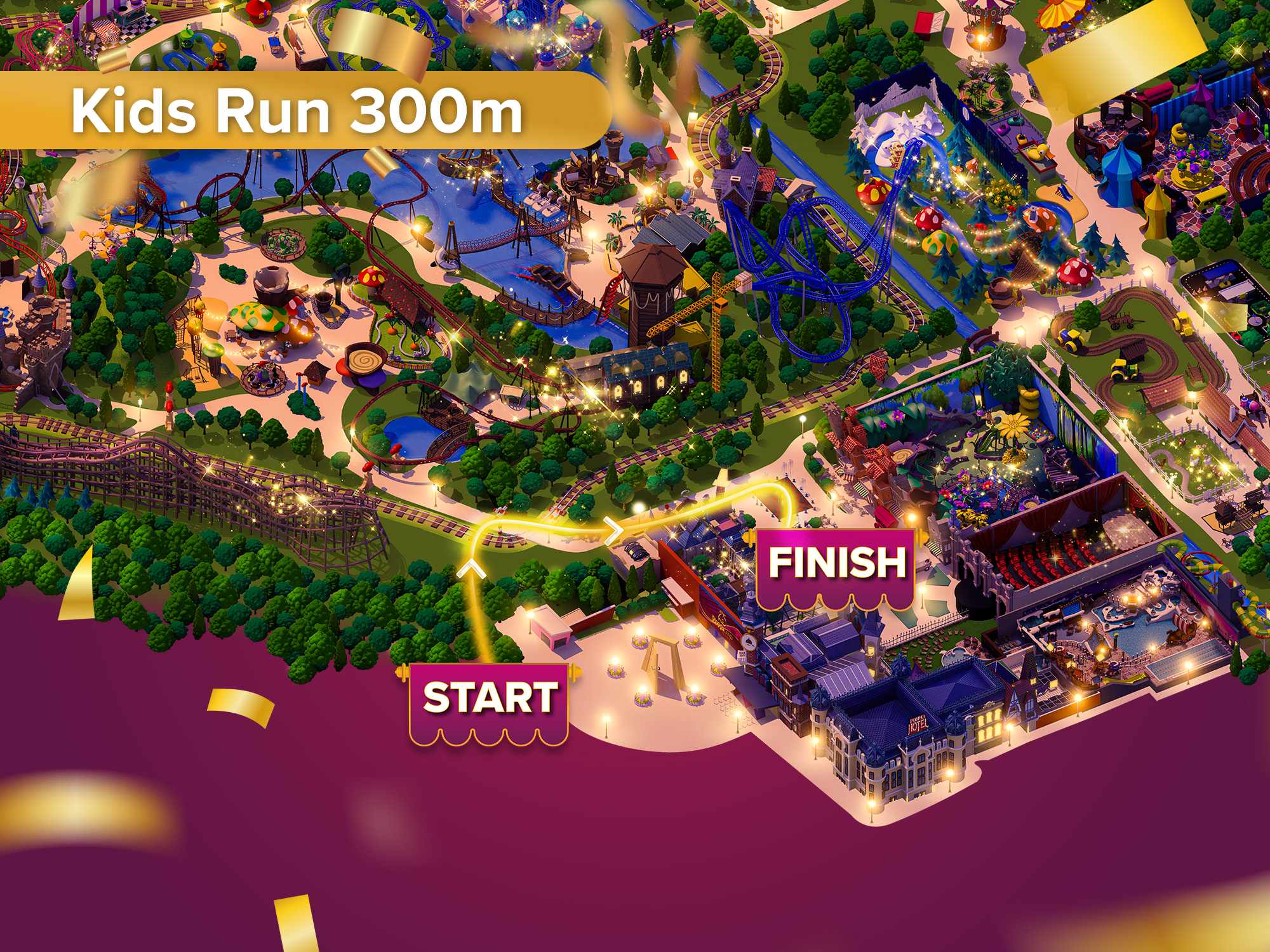 Route map Kids Run 300 metres
